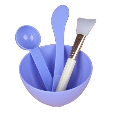 China Eco-friendly Plastic Facial Mask Set DIY Mixing Bowl Beauty Facial Mask Bowl And Brush Spatula for sale