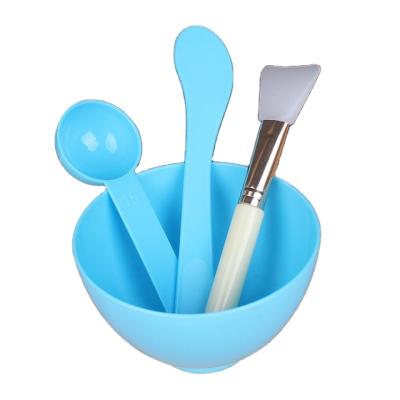 China New Eco-friendly Hot Plastic Facial Mixing Bowl Set Facial Ware Beauty Mask Mask Bowl And Brush Spatula for sale