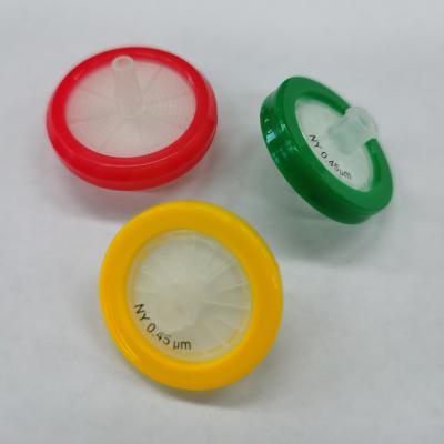 China Nylon-Laborationsspritzenfilter Porosität 0,45 μm Durchmesser φ33 mm Nicht steril zu verkaufen