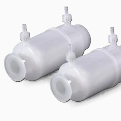 China Filtros de cápsulas desechables hidrófilos PES Filtración para uso industrial de laboratorio 173 mm longitud baja extractables en venta