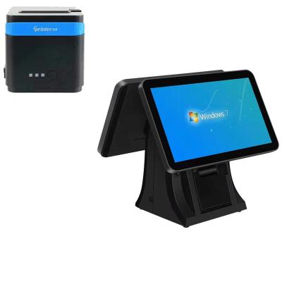 China SDK 2021 Sell Well All In One POS System 15.6inch Double Screen Self Service Kiosk Terminal POS Systems for sale