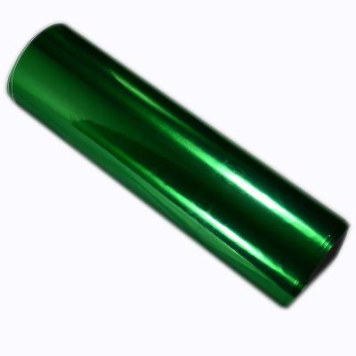 China Slidable Silver Green Chrome Car Vinyl Wrap Film Bubble Free for sale