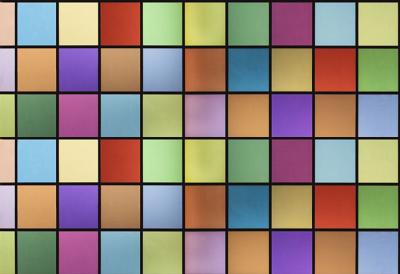 China Sunproof Decorative Window Glass Film Colored Squares Pattern for sale