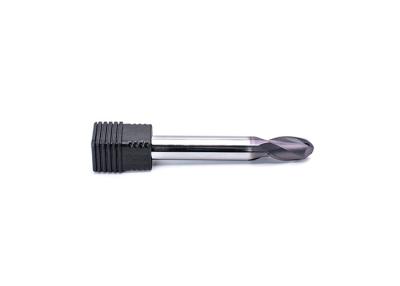 China Reduced Shank 2 Flute Ball Nose End Mill Sizes Customizable High Speed for sale