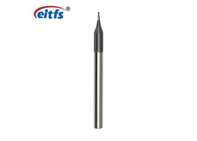 China 2 Flute Small End Mill , Metal Milling Bits Solid Carbide For Steel Round End for sale