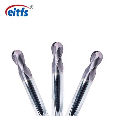 China Solid Carbide 3 16 Ball Nose End Mill 1 Inch TiALN Surface Coating for sale