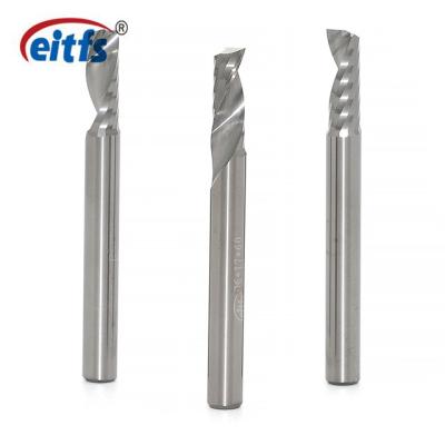 China Tialn Coating 1 Flute Solid End Mill For Wood , Polished Surface Treatment for sale