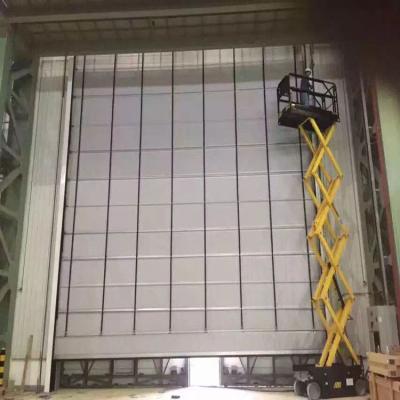 China Modern Industrial Warehouse PVC Automatic Stacking High Speed ​​Roll Up Door for sale