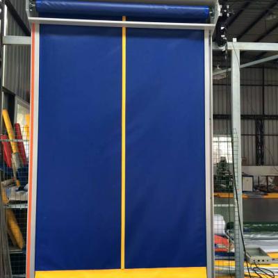 China Modern Industrial High Speed ​​Roll Up Automatic Fast Folding PVC Door Roller Shutter Fast Door With Zipper for sale