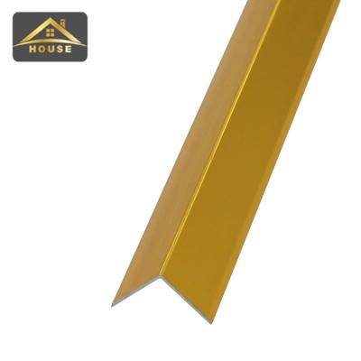 China 2.5 Meter Modern Straight Edge 90 Degree Tile Trim Polished Gold Decorative Aluminum Metal Junction Panel Tile Trim for sale