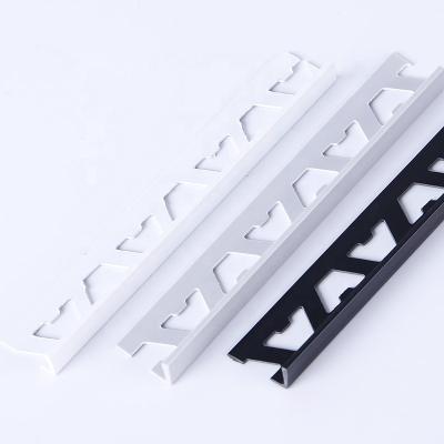 China Flexible Plastic PVC L Shape Type Chinese Style Cheap Price Trim Ceramic Marble Profiles Corner Tile Edge Strips Ledge For Bathroom Decoration for sale