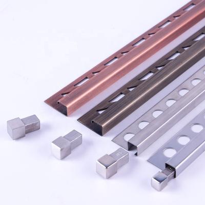 China 2022 Export Modern Hot Sale Item Stainless Steel Square Box Ledge Strip Flexible High End External Corner For Wall Tile Decoration for sale