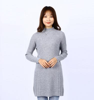 China Anti-wrinkle newest factory design latest fashion comfortable Modest Sweater Dress Winter Women slim comfortable crew neck for sale