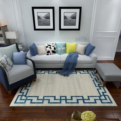 China New anti-slip look and feel abstract area rug for sale