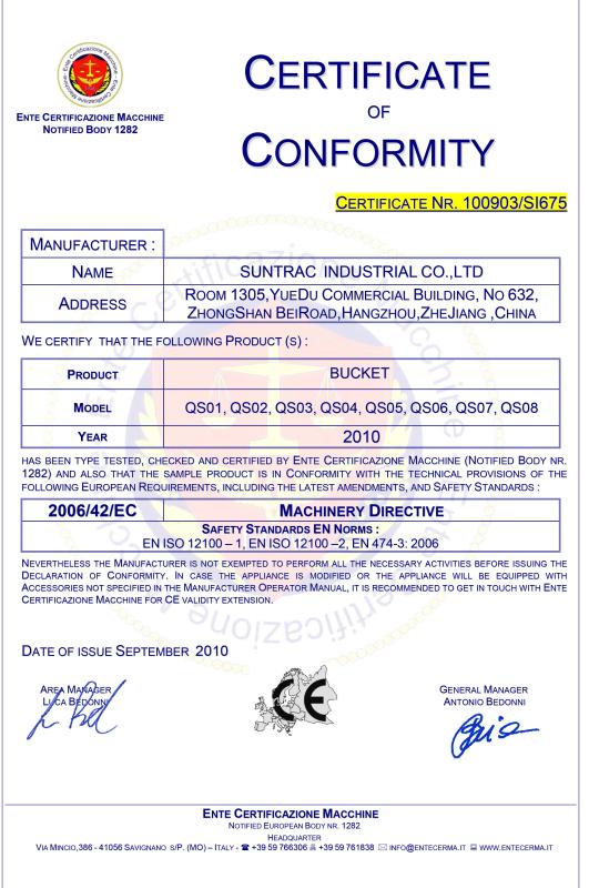 CE - Hangzhou Shengchi Machinery Co., Ltd.