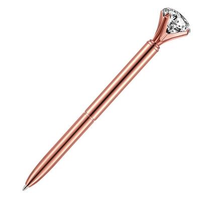 China Promotional Metal Pen Crystal Diamond Top Ball Pen for School Office Supplies and for sale