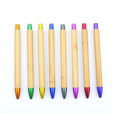 China Factory promotional custom eco pen bamboo ball pen with logo for sale