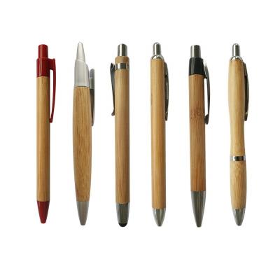 China Custom Promotional Pen Eco-Friendly Wooden Bamboo Ball Pen With Logo for sale