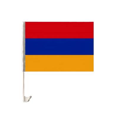 China Hotel and Resort Tops Selling Flag Armenia Colorful Printing Car Windows Flag for sale