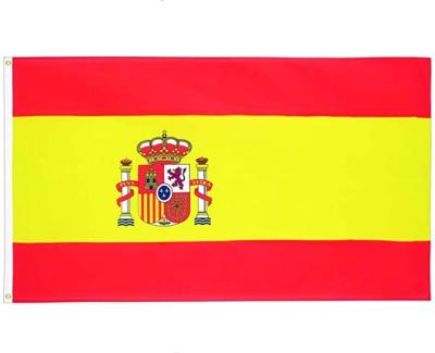 China From Barber Shop Stock Fast Delivery 90*150cm Polyester Spain Country Flags for sale