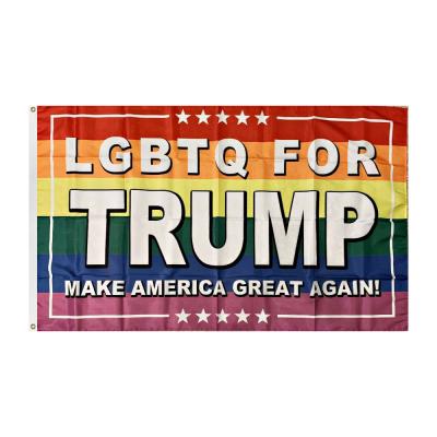 China Barber Shop Professional Factory Sales LGBTQ Custom Print For Trump Flag Nylon Banners for sale