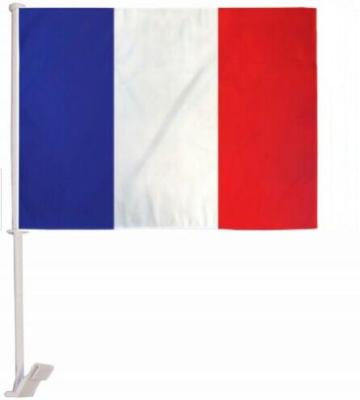 China Barber Shop Wholesales Durable Polyester France Country Car Flags With Suction Cup for sale