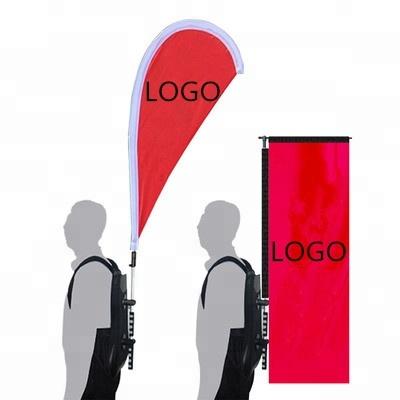 China 2020 new hot sale hotel and resort outdoor advertising promotional moving different styles backpack flag for sale