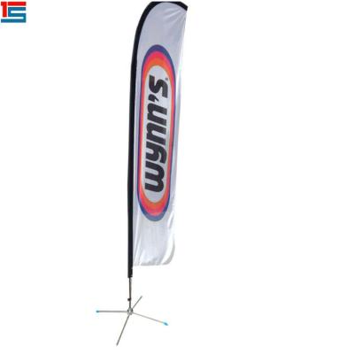 China Outdoor Advertising Double Sides Teardrop Shape Wholesale FLYING Beach Flag for sale