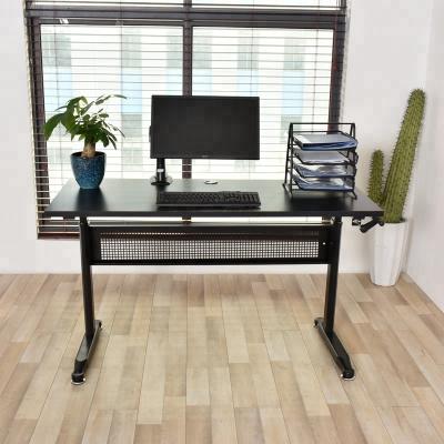 China Eco - Friendly Manual Desk With 1400mm Head Height Adjustable Sit To Stand Desk for sale