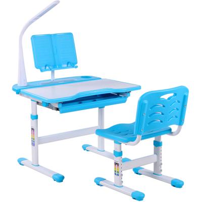 China Wooden Primary School Students Study Tables And Adjustable Chairs Study Desk And Plastic Chair School Sets for sale