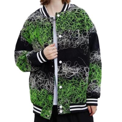 China Waterproof Custom Chenille Embroidery Patchwork Long Sleeve High Street Varsity Jacket Loose Baseball Jacket for sale