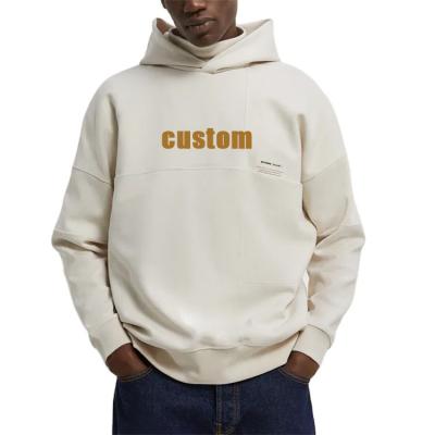 China Custom Anti-wrinkle OEM logo printing solid color drawstring white plain plain pullover hoodie for men for sale