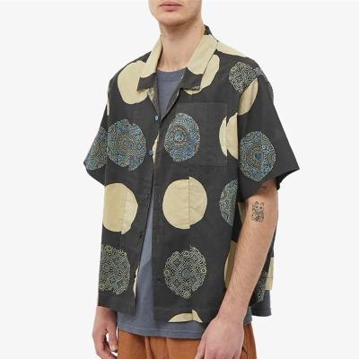 China Custom High Quality Streetwear Casual Short Sleeves Anti-Wrinkle OEM Summer Graphic Print Shirt For Men for sale