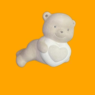 China Craft DIY Toys Plaster Figurine Bear Heart DIY Toys Coloring Mold Colored Model Drawing Customization for sale