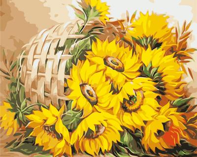 China New Classic/Postmodern Sunflower Painting By Number 40x50 Crafts Kits For Adults Canvas Painting Wall Decor Personalized HOT Gift Ideas for sale