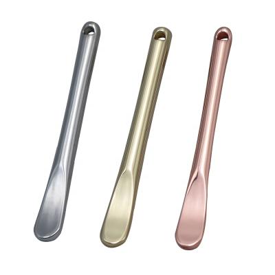 China Reusable Mini Gold Metal Spatula Small Cosmetic Spoon WS19009 for sale