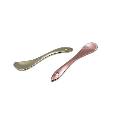 China Cheap Metal Rose Gold Metal Eye Cream Metal Spoon Cosmetic Spatulas for sale