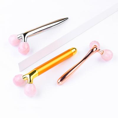 China Face Y Shape 3d Microcurrent 360 Rotation Facial Massager Lifting Slim Beauty Jade Roller Face Massager Tool Massager for sale