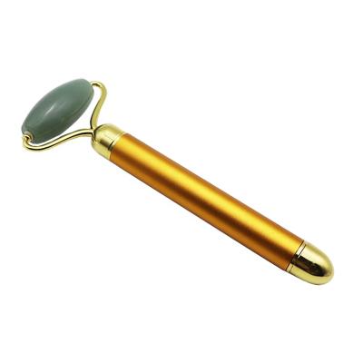 China High Frequency Galvanic Electric Natural Jade Stone Face Roller Vibrating Facial Oil Absorbing Roller for sale