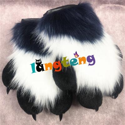 China INSTOCK Y09 Customized Cosplay Fursuit Sexy Furry Dark Blue White Paws Kids Party for sale