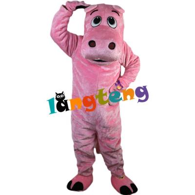 China INSTOCK 736 Toy Eagle Stuffed Pink Hippo Mascot Costume Handmade Animal For Adults for sale