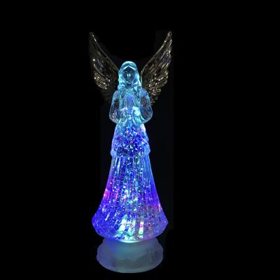 China Factory Price Angel Sculpture Christmas Decoration Acrylic Transparent Holiday Lights Landscape Decoration for sale