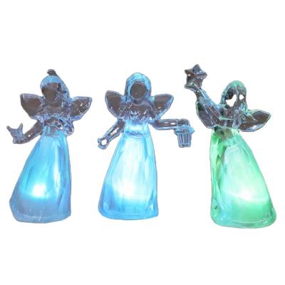 China Acrylic / Plastic Directly Supplied From Manufacturer Color Can Be Changed Led Lighting Acrylic Angel Christmas Gift for sale