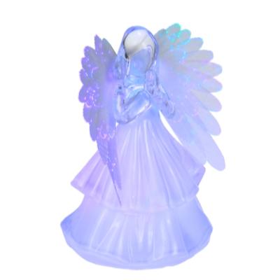 China New Arrival European Color Changing Led Light Doll Decoration Christmas Angel Ornament for sale