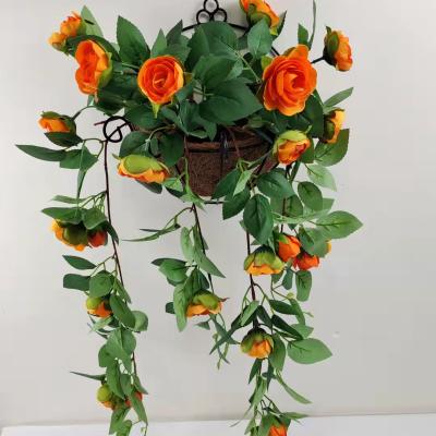 China Realistic Flower Vine Price Fcotory Hanging Vine Flowers Artificial Flower Hanging Vine Flowers for sale