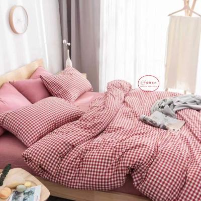 China Disposable 100% Cotton Cloth Bed Sheet Set Winter Bedding Set Linen Bedding Set for sale