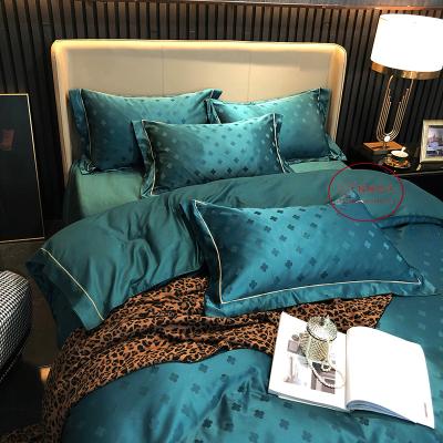 China Amazon Hot Sale Disposable Customized 100% Cotton Jacquard Duvet Cover Bedding Set for sale