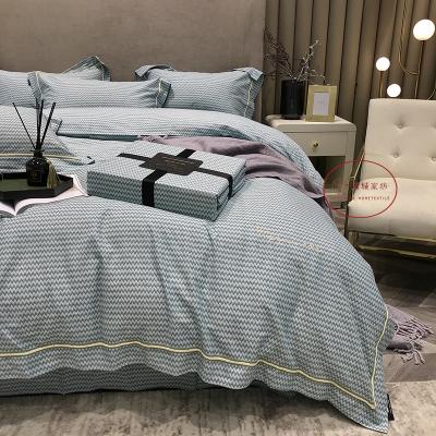 China Factory Supply Disposable European Custom Jacquard Luxury Satin Bedding Sets for sale