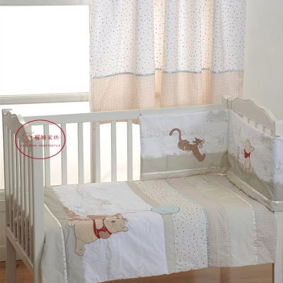 China Baby Viable Crib Fabric Cotton Grade Baby Pillow Case Crib Bedding Bumper Set for sale