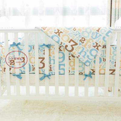 China 100% Cotton Crib Bedding Set Crib Bedding Set Newborn Viable Baby Crib Sheet for sale